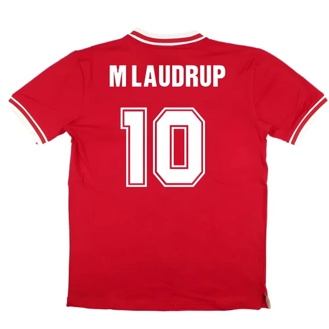 False Nein Denmark Home Shirt (M LAUDRUP 10)-SoccerKits Hub | Buy Soccer Jerseys Online